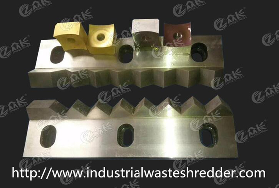 Single Shaft Shredder Replacement Parts , Custom Made Solid Shredder Blades