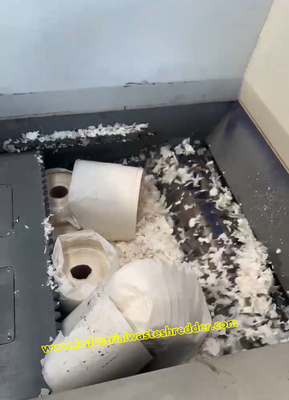 Odpady papieru rolki pojedynczy wał Shredder Maszyna 75KW cięcia silnika rotora średnica 400mm plastikowej folii rolki kruszywa maszyna