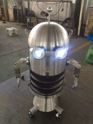 Dobra cena. Robot Pizza Planet, wykonany na zamówienie z stali nierdzewnej, wykonany na zamówienie, aby przenosić pizzę z kuchni na stół gościa. w Internecie